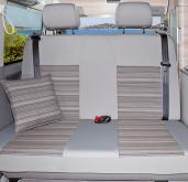 Brandrup T5 VW CALIFORNIA Second Skin Seat covers for two-seater Bench/Bed Seat Warm Grey