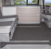 Brandrup Velour carpet VW T5 California passenger compartment TWO RAIL  ANTHRACITE