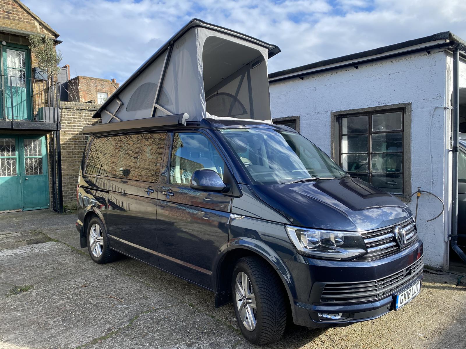 VW California Ocean Camper Van T6 2018 Starlight Blue Metallic 2.0lt