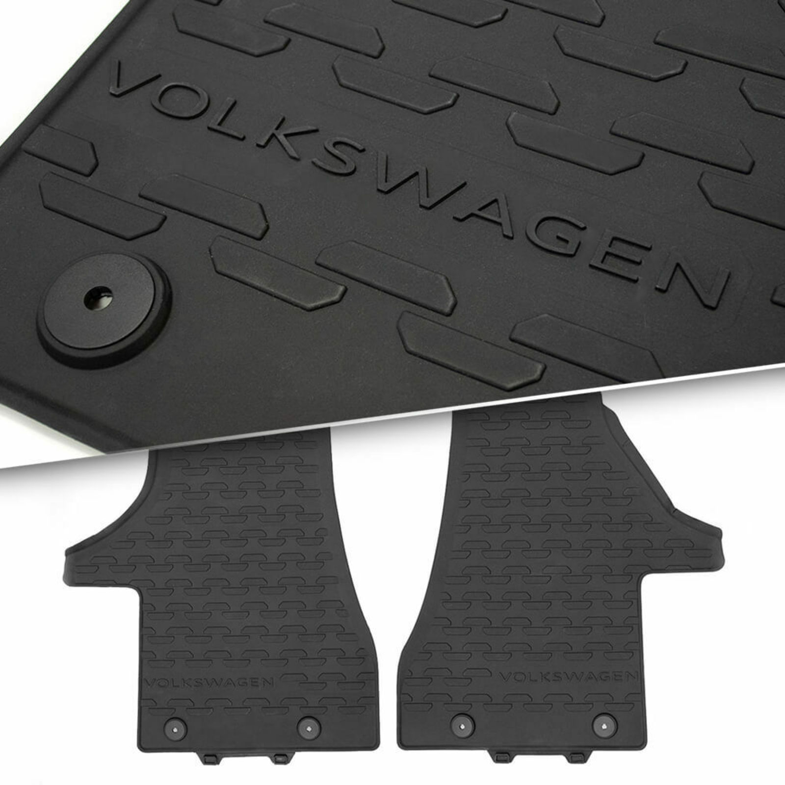 VW T6.1 Front footwell Rubber All-weather Mats RHD | CamperVantastic ...