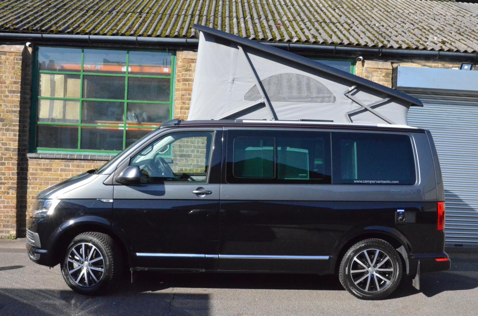 SOLD VW California Ocean Camper Van T6 2018 Pearlescent Black & Indium