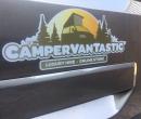 CAMPERVANTASTIC tailgate, bumper or window sticker 19cm x 8cm