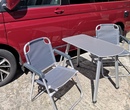 VW Genuine California Grand/Ocean/Beach/Coast/Caddy Camping Table and Tailgate Camping Chair