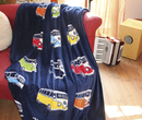 VW T1 BUS FLEECE BLANKET BLUE