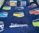 VW T1 BUS FLEECE BLANKET BLUE