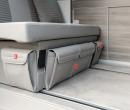 BRANDRUP, Storage pockets for bedding box with 2 seat bench bed, VW T6.1/T6/T5 California Ocean/Beach/SE